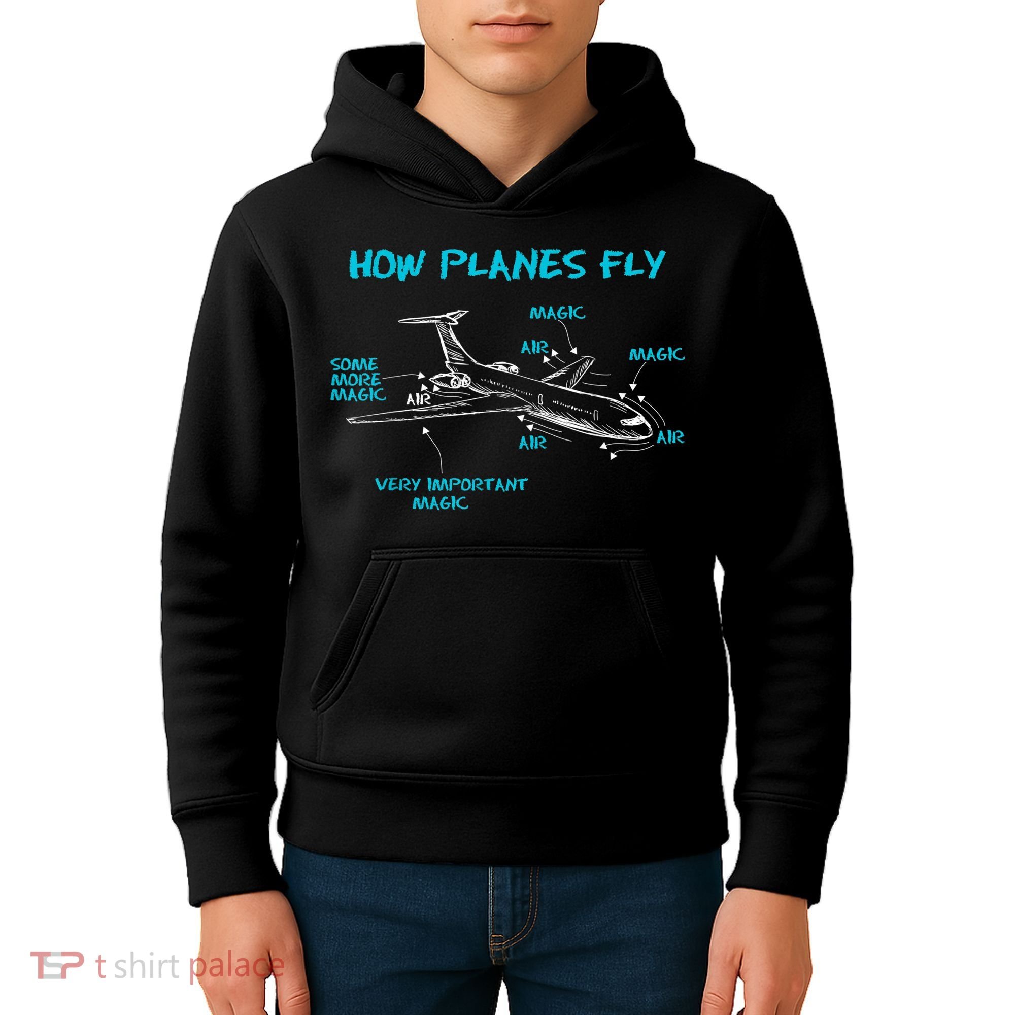 How Planes Fly Funny Aerospace Engineer Engineering T Kids Hoodie