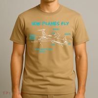 How Planes Fly Funny Aerospace Engineer Engineering T T-Shirt thumb 3