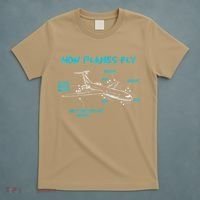 How Planes Fly Funny Aerospace Engineer Engineering T T-Shirt thumb 5