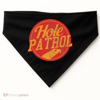 Hole Patrol Funny Cornhole Game Gift USA-Made Doggie Bandana