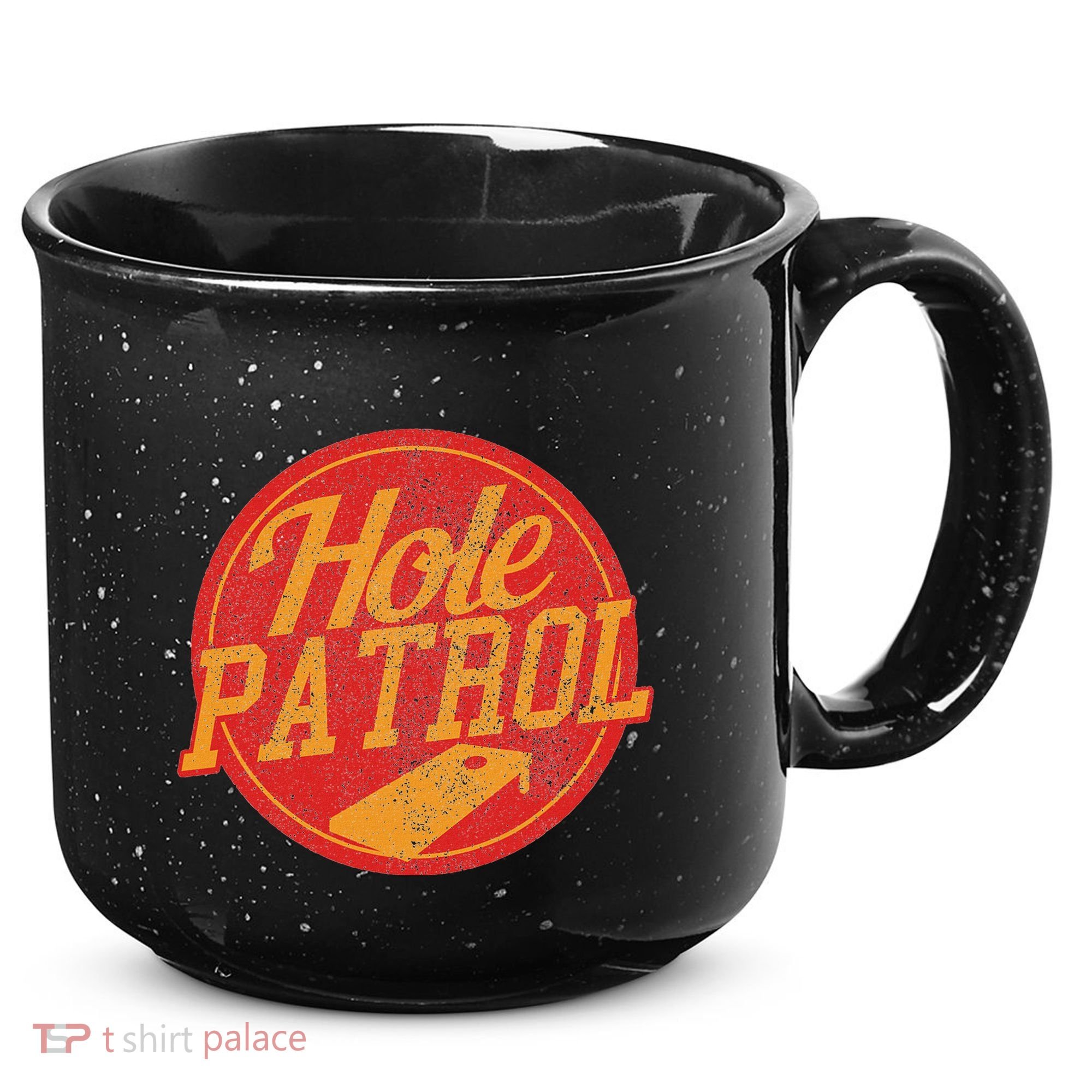 Hole Patrol Funny Cornhole Game Gift 15oz Campfire Ceramic Mug