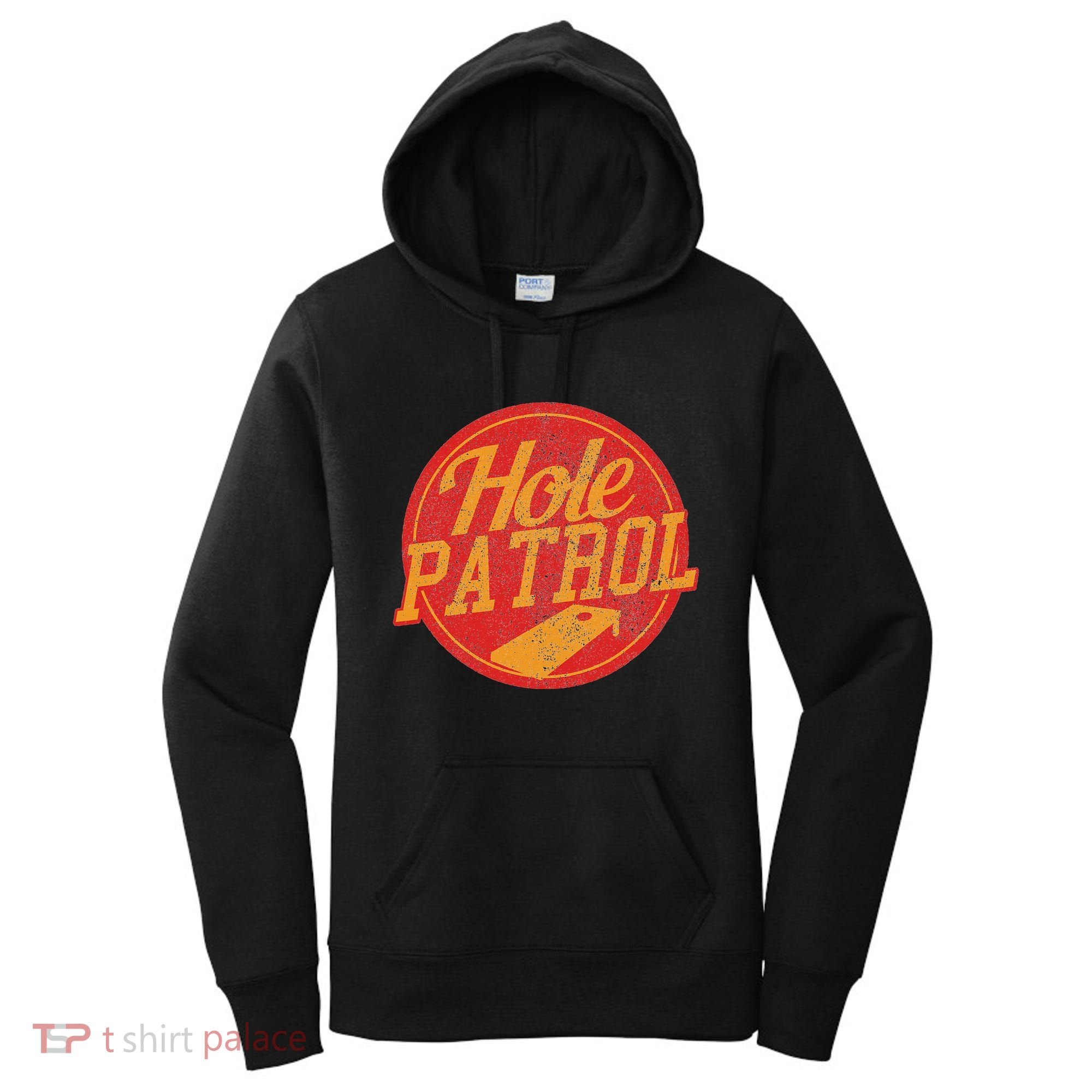 Hole Patrol Funny Cornhole Game Gift Women's Hoodie