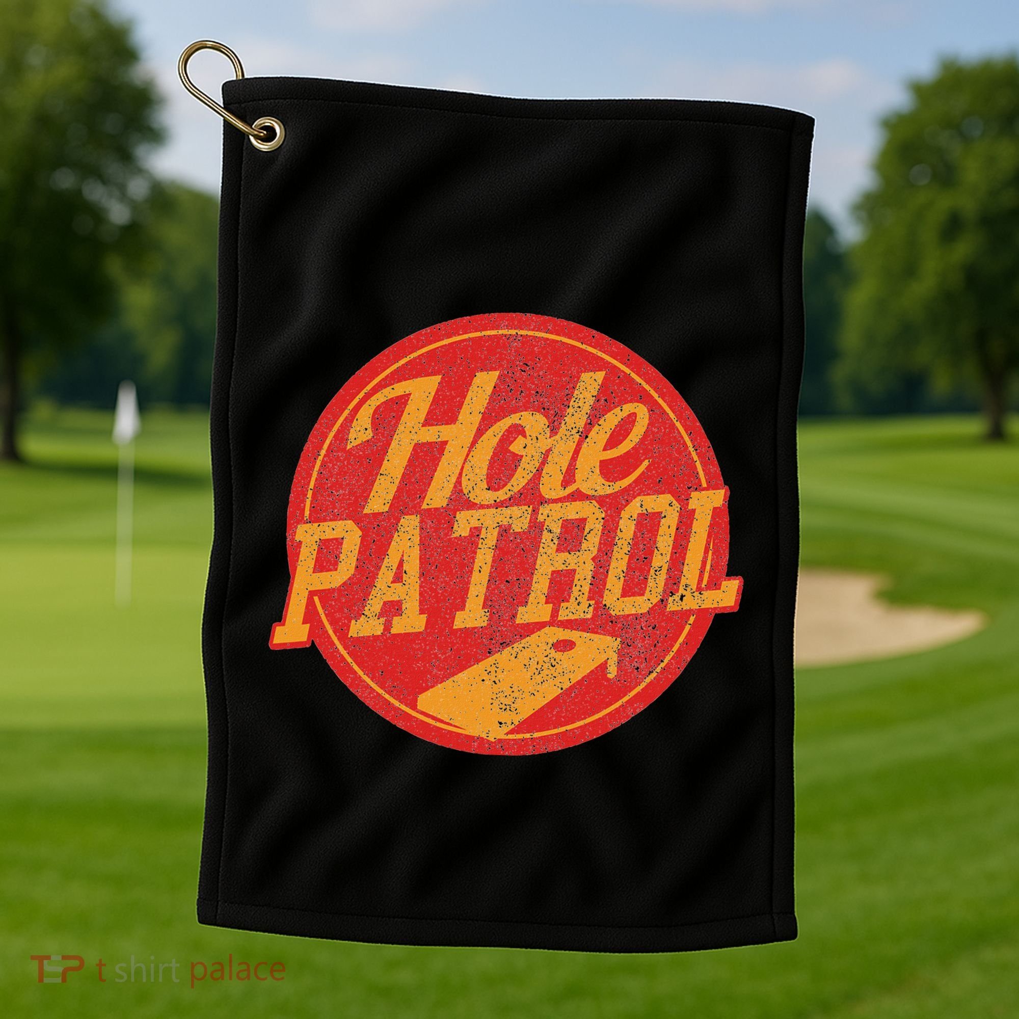 Hole Patrol Funny Cornhole Game Gift Golf Towel
