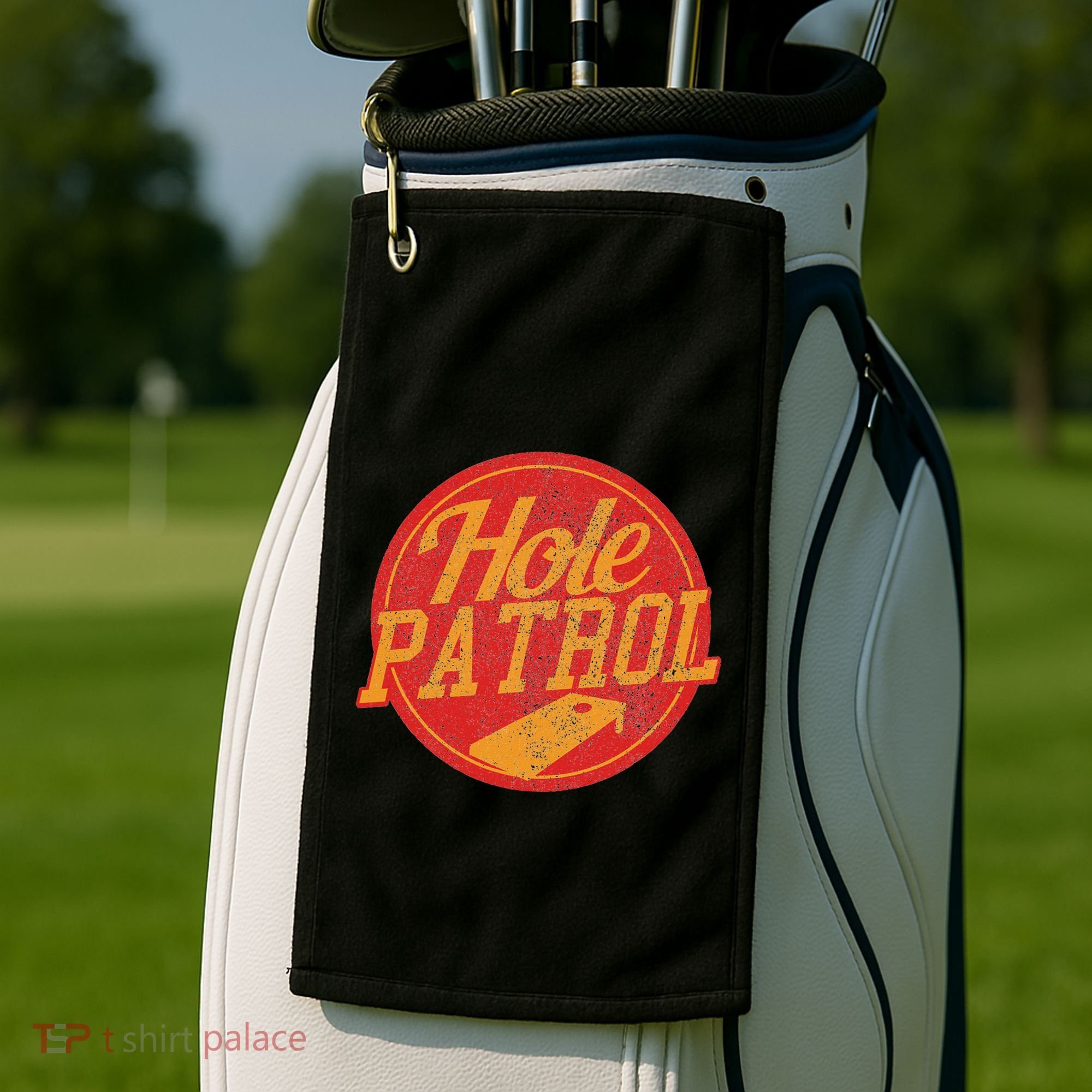 Hole Patrol Funny Cornhole Game Gift Golf Towel