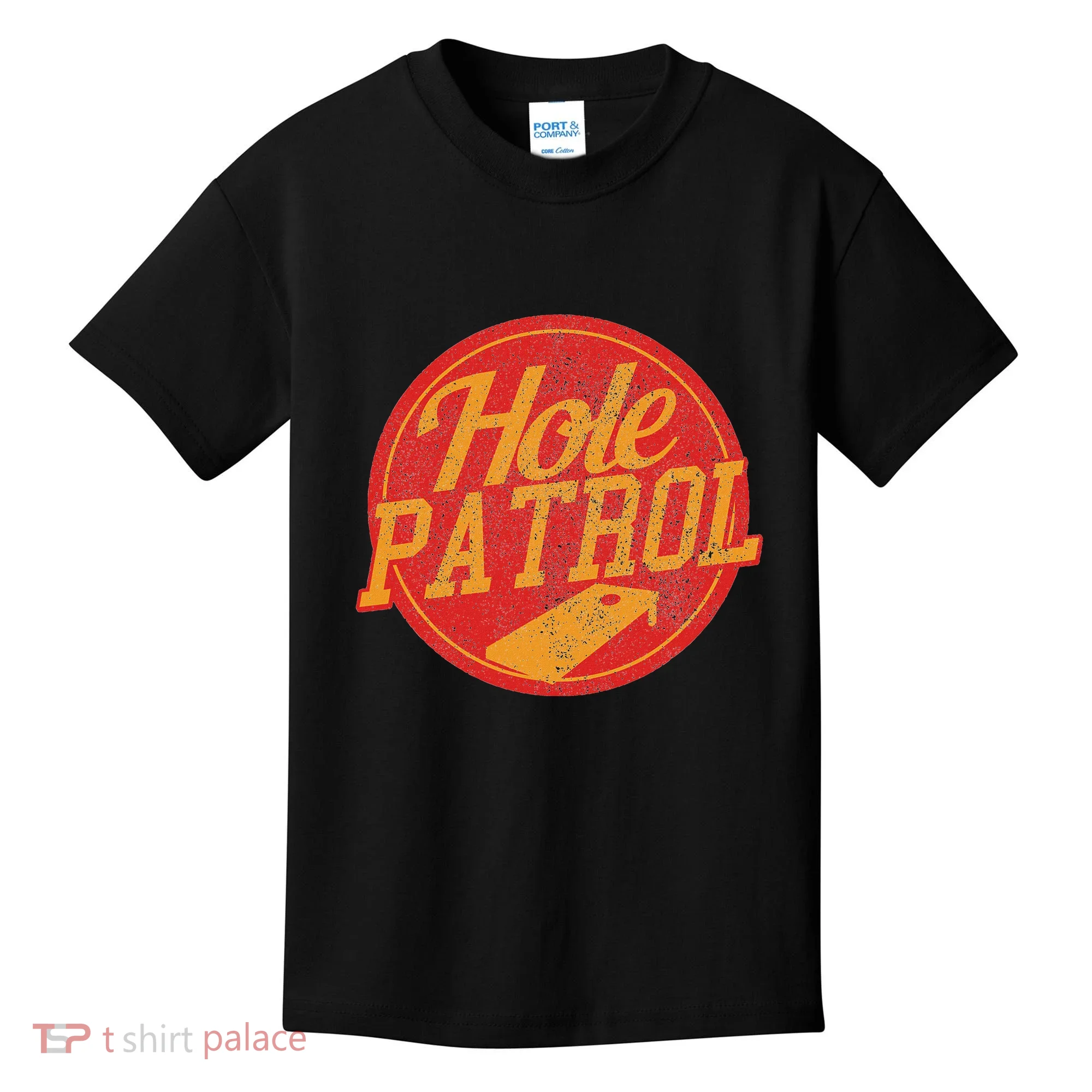 Hole Patrol Funny Cornhole Game Gift Kids T-Shirt