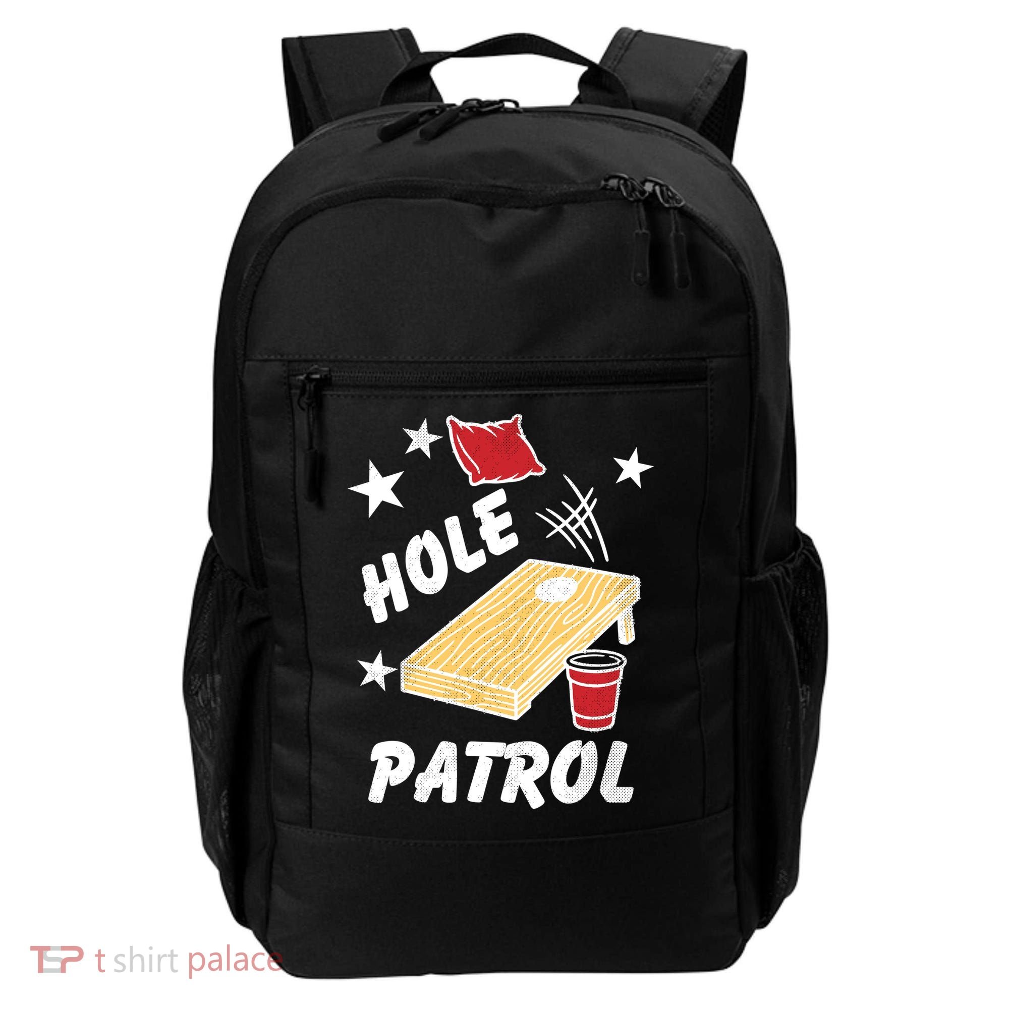 Hole Patrol Funny Cornhole Backpack
