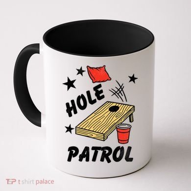 Hole Patrol Funny Cornhole Coffee Mug