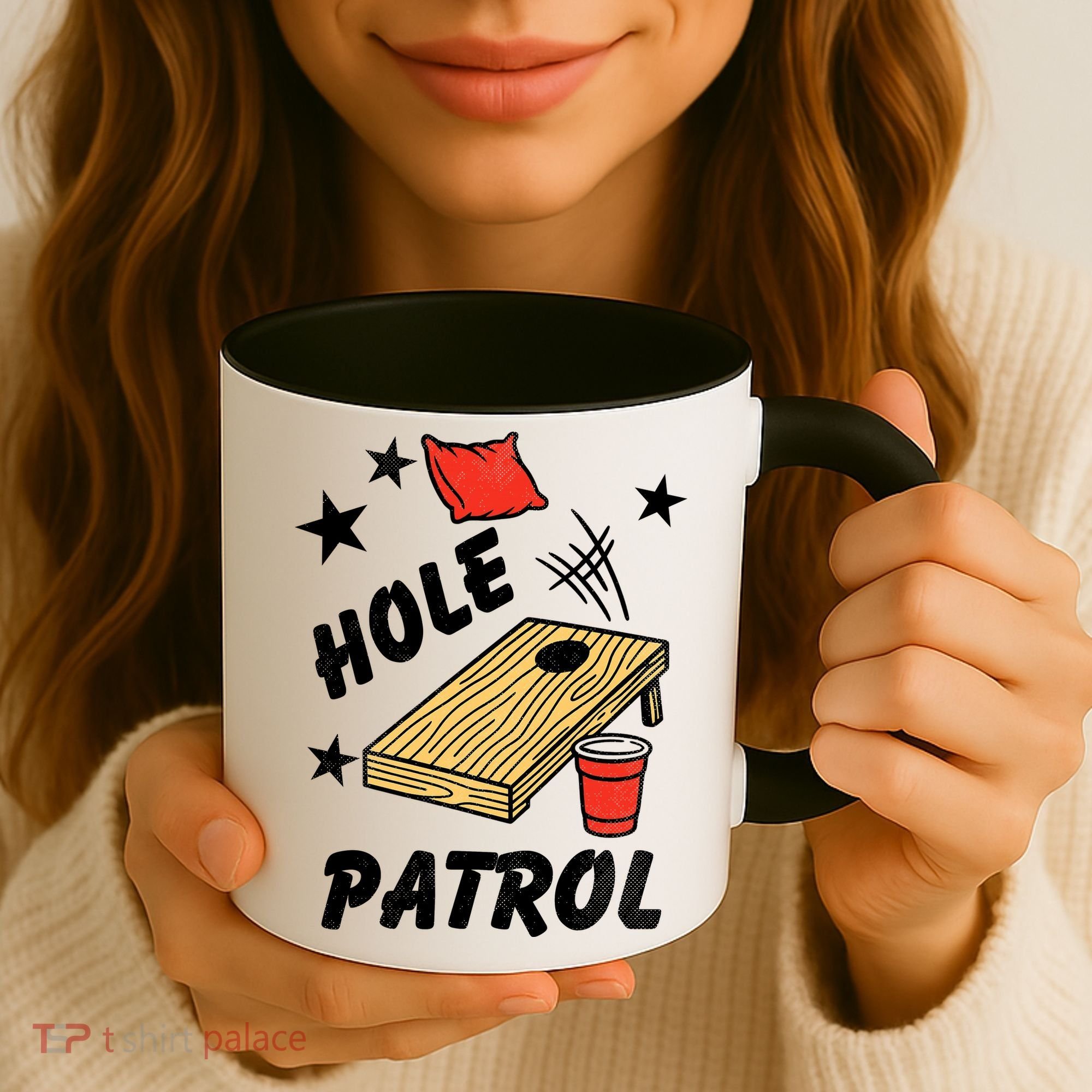 Hole Patrol Funny Cornhole Coffee Mug