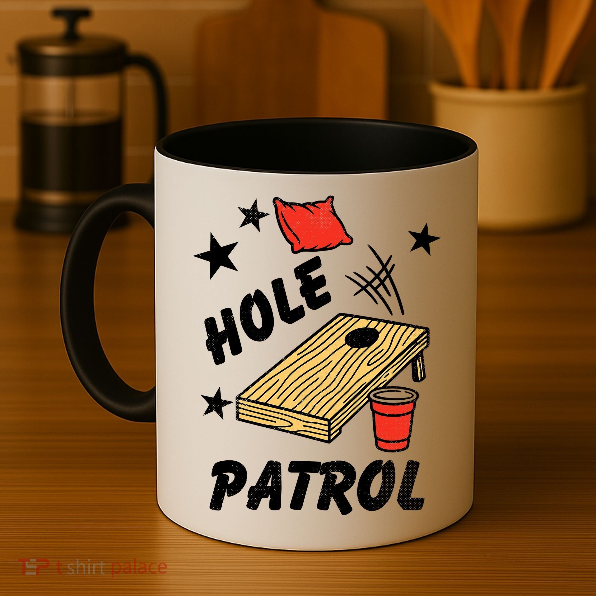 Hole Patrol Funny Cornhole Coffee Mug
