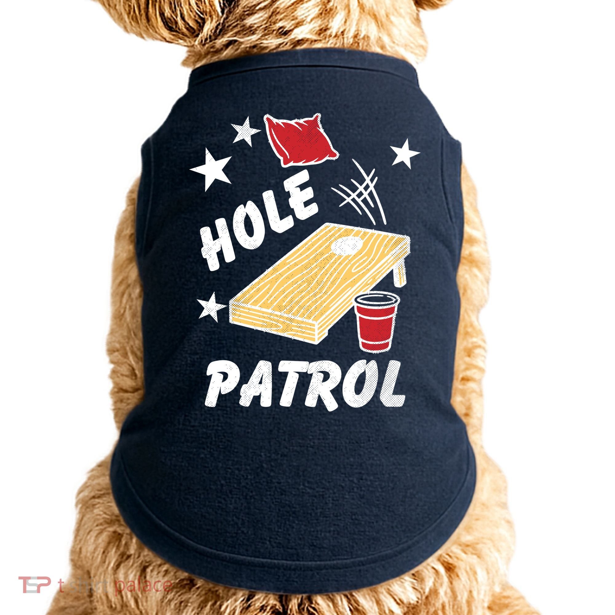 Hole Patrol Funny Cornhole Doggie Tank