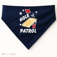Hole Patrol Funny Cornhole USA-Made Doggie Bandana thumb 0