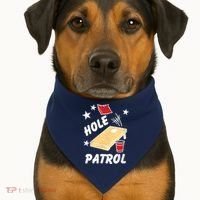 Hole Patrol Funny Cornhole USA-Made Doggie Bandana thumb 1