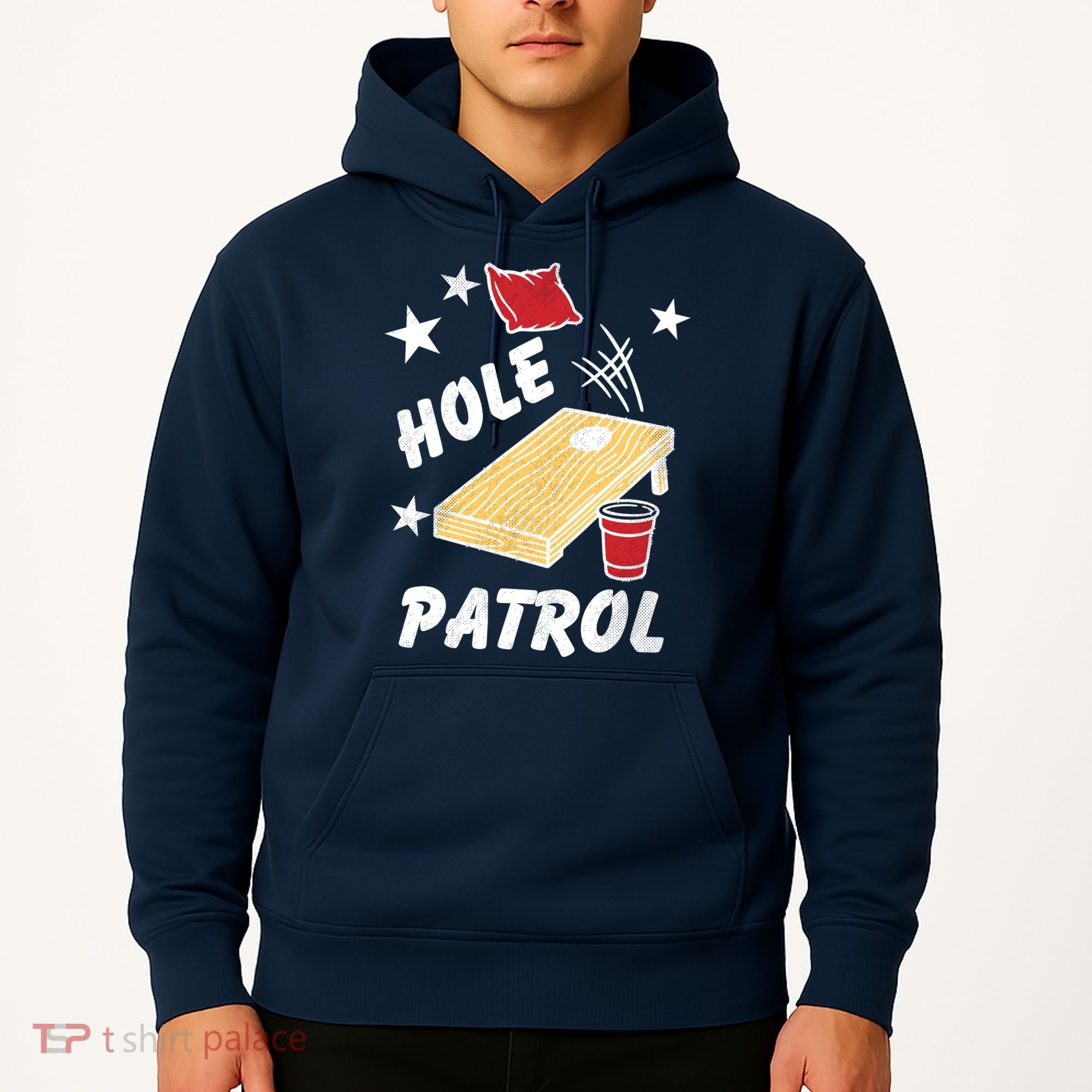 Hole Patrol Funny Cornhole Hoodie