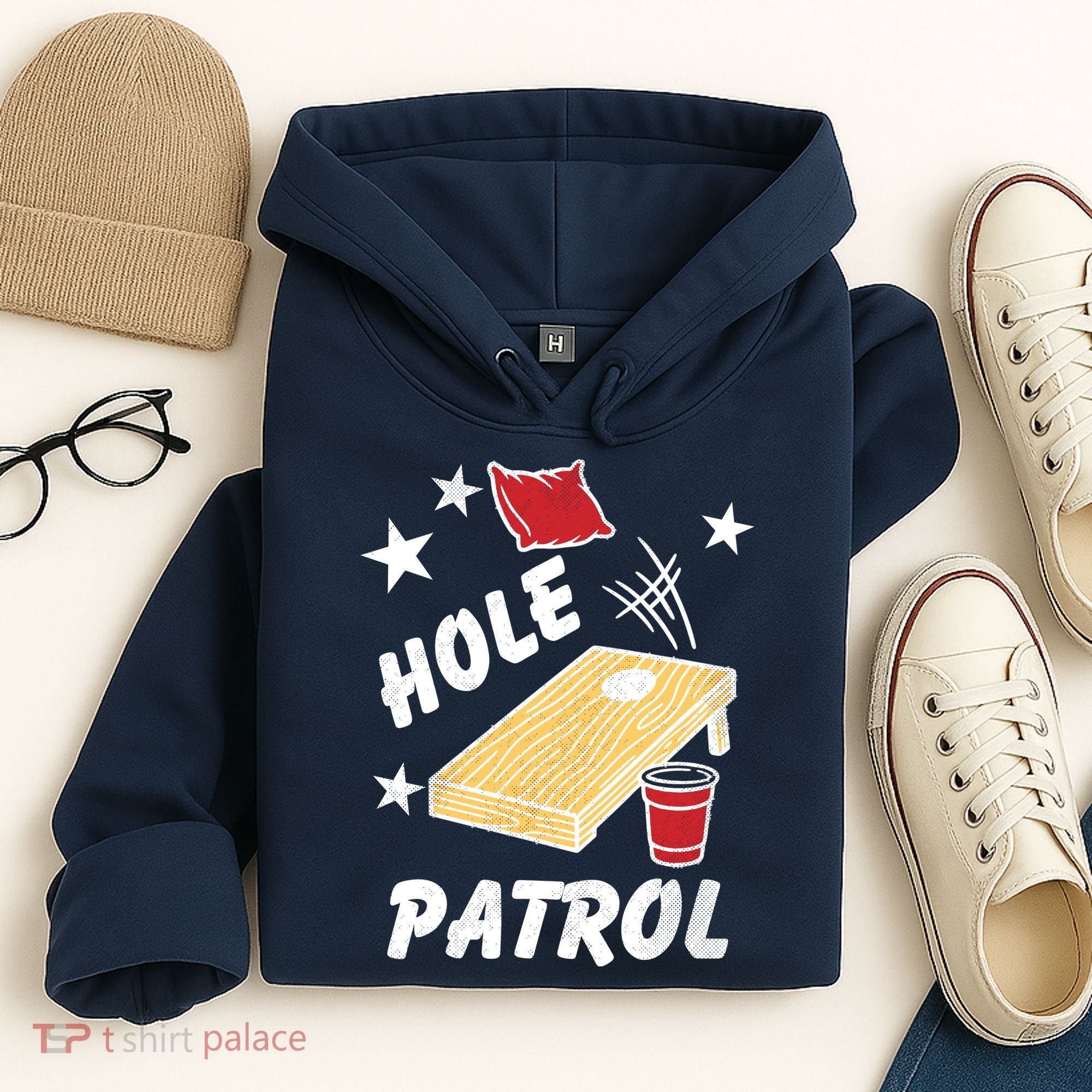 Hole Patrol Funny Cornhole Hoodie