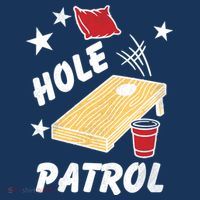 Hole Patrol Funny Cornhole Long Sleeve Shirt thumb 2