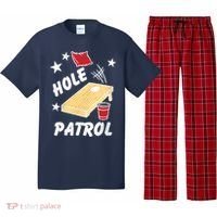 Hole Patrol Funny Cornhole Pajama Set thumb 0