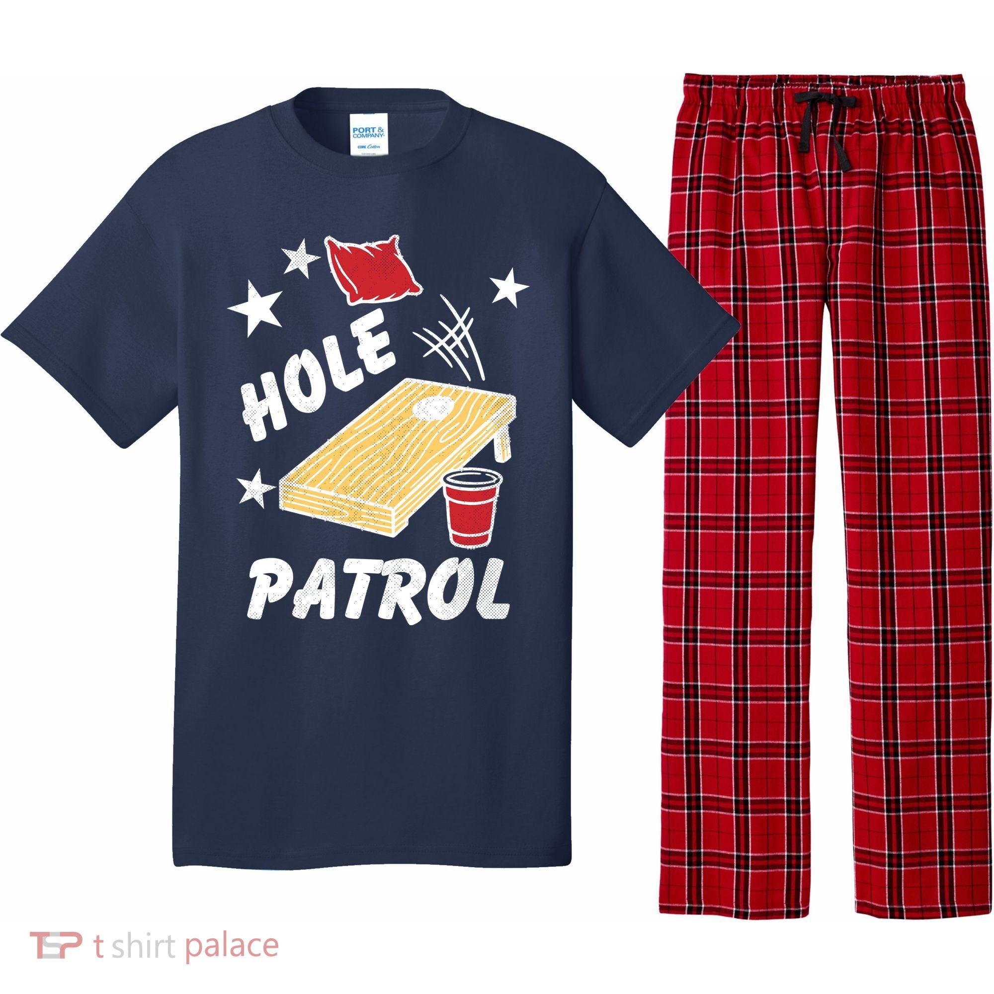 Hole Patrol Funny Cornhole Pajama Set