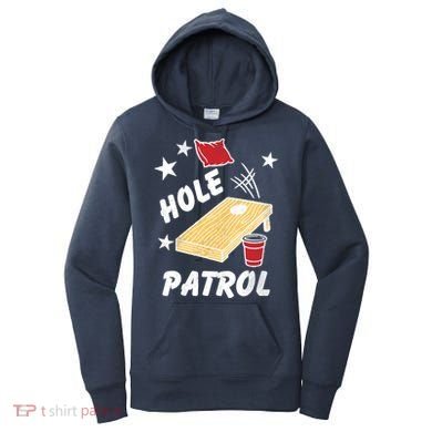 Hole Patrol Funny Cornhole Women's Hoodie