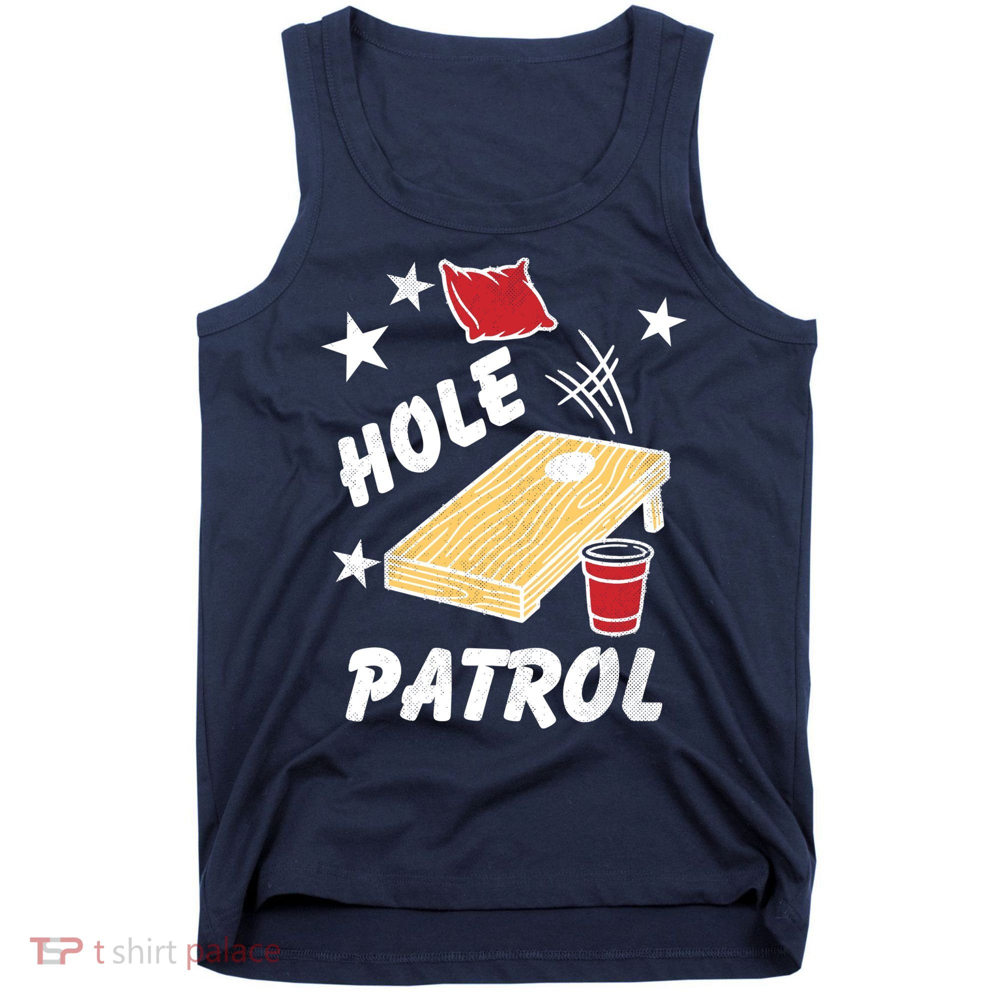 Hole Patrol Funny Cornhole Tank Top
