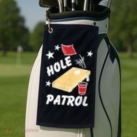 Hole Patrol Funny Cornhole Golf Towel thumb 2