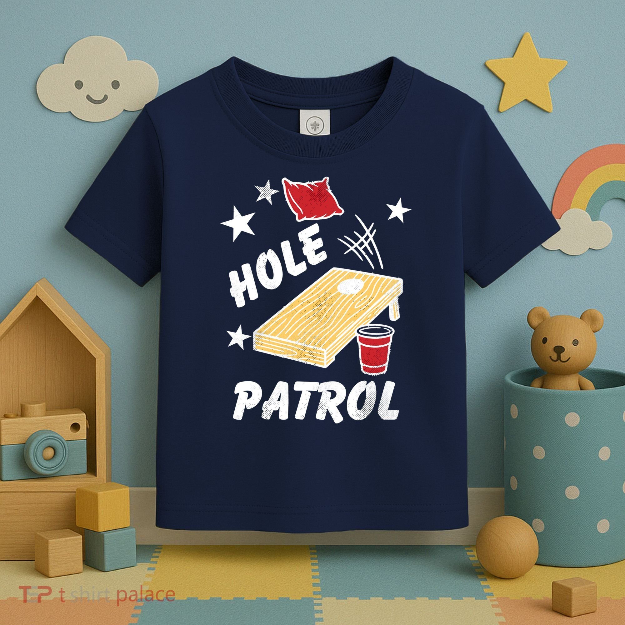 Hole Patrol Funny Cornhole Toddler T-Shirt