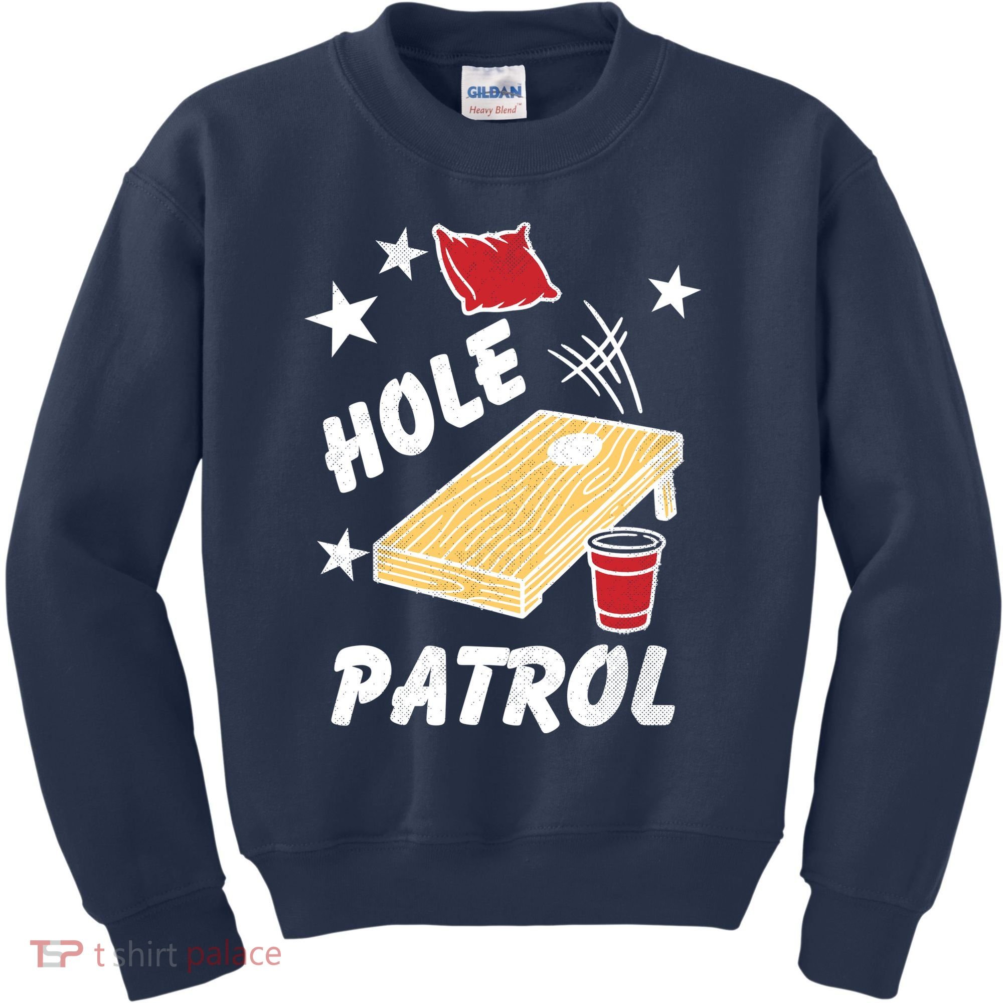 Hole Patrol Funny Cornhole Kids Sweatshirt