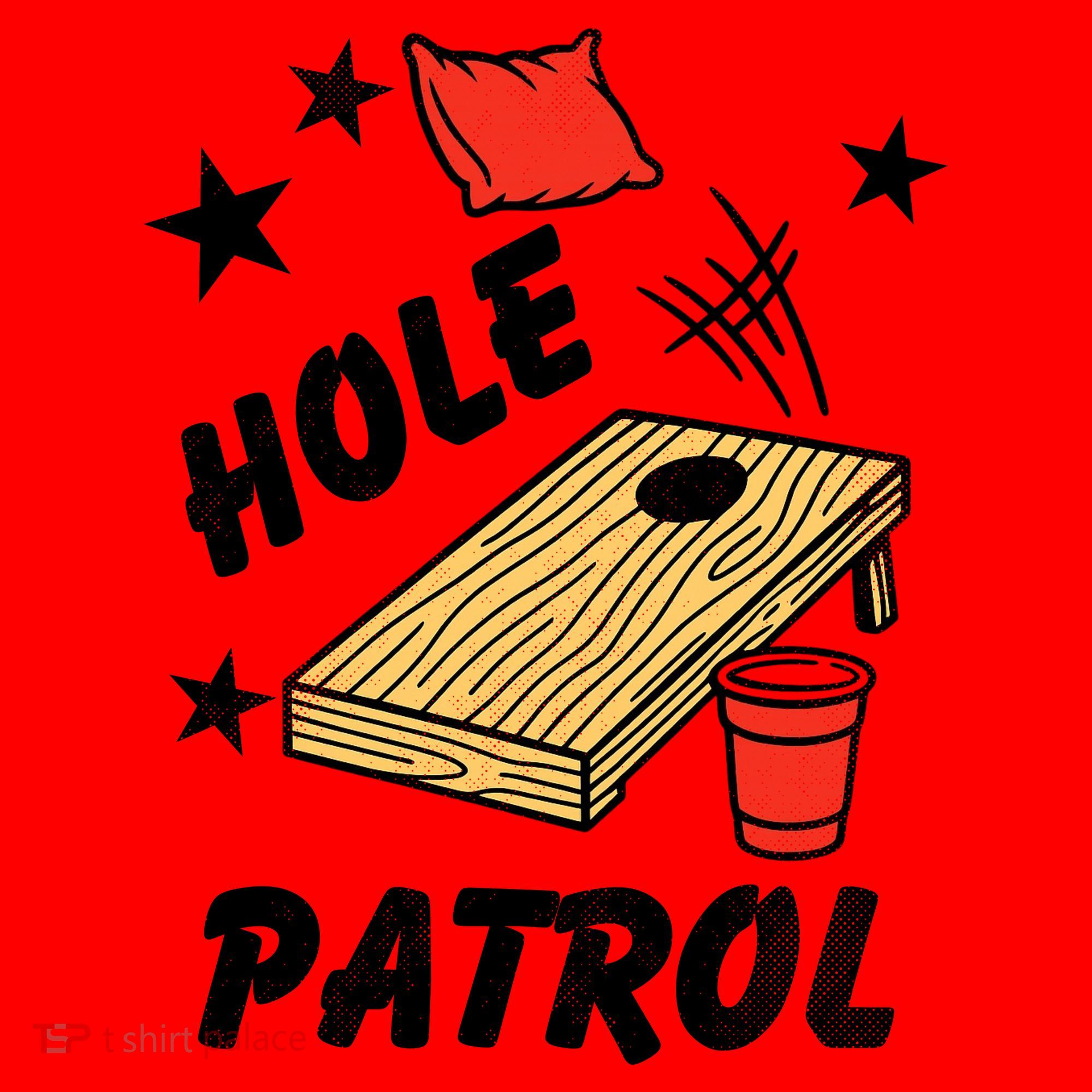 Hole Patrol Funny Cornhole Santa Hat