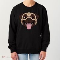 Happy Pug Funny Tongue Women's Sweatshirt thumb 0