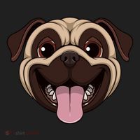 Happy Pug Funny Tongue Women's Sweatshirt thumb 2