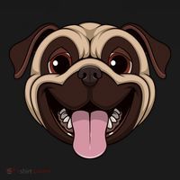Happy Pug Funny Tongue Backpack thumb 2