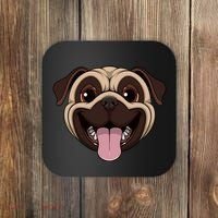 Happy Pug Funny Tongue Coaster thumb 0