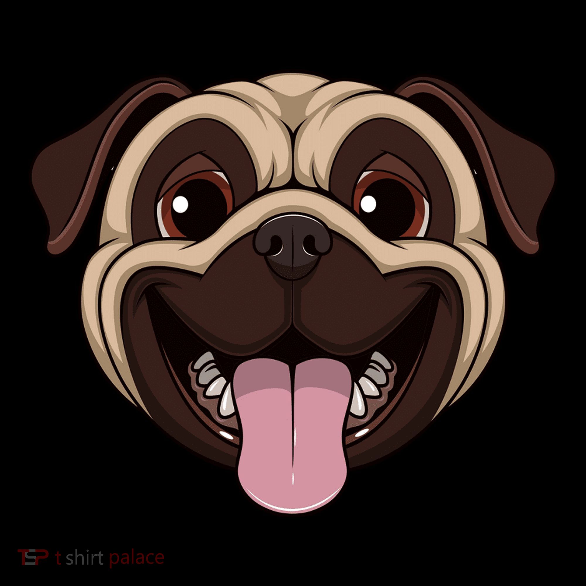 Happy Pug Funny Tongue Coaster