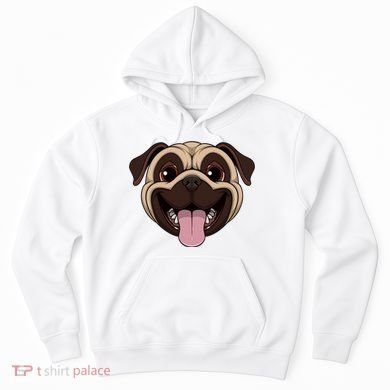 Happy Pug Funny Tongue Hoodie