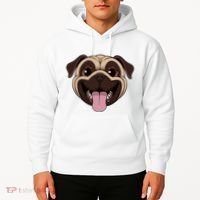 Happy Pug Funny Tongue Hoodie thumb 2