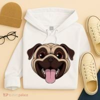 Happy Pug Funny Tongue Hoodie thumb 4