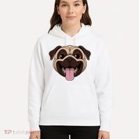 Happy Pug Funny Tongue Hoodie thumb 5