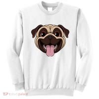 Happy Pug Funny Tongue Sweatshirt thumb 0