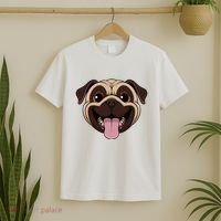 Happy Pug Funny Tongue T-Shirt thumb 2