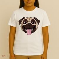 Happy Pug Funny Tongue T-Shirt thumb 4