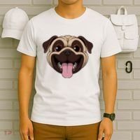 Happy Pug Funny Tongue T-Shirt thumb 6