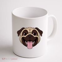 Happy Pug Funny Tongue Coffee Mug thumb 1