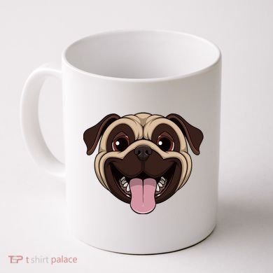 Happy Pug Funny Tongue Coffee Mug