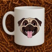 Happy Pug Funny Tongue Coffee Mug thumb 2