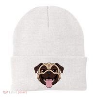 Happy Pug Funny Tongue Beanie thumb 0