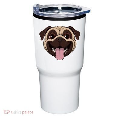 Happy Pug Funny Tongue Tumbler