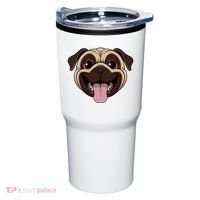 Happy Pug Funny Tongue Tumbler thumb 0