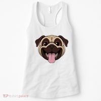 Happy Pug Funny Tongue Women's Tank Top thumb 0