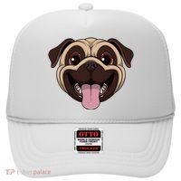 Happy Pug Funny Tongue Hat thumb 0