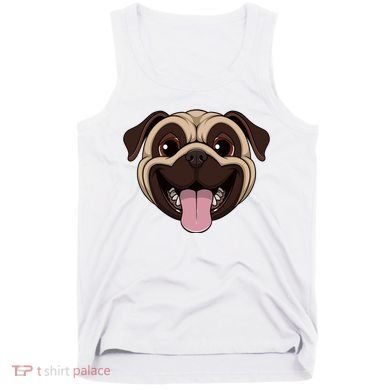 Happy Pug Funny Tongue Tank Top