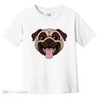 Happy Pug Funny Tongue Toddler T-Shirt thumb 0